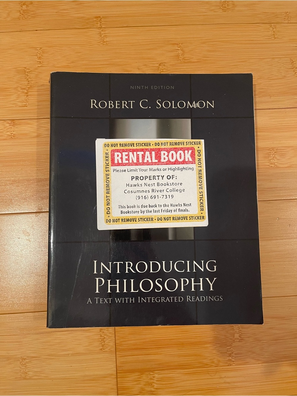 Introducing Philosophy Textbook by Robert C. Solomon - Ninth Edition